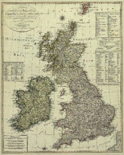 Antique Map of Western Europe / Great Britain & Ireland 1801
