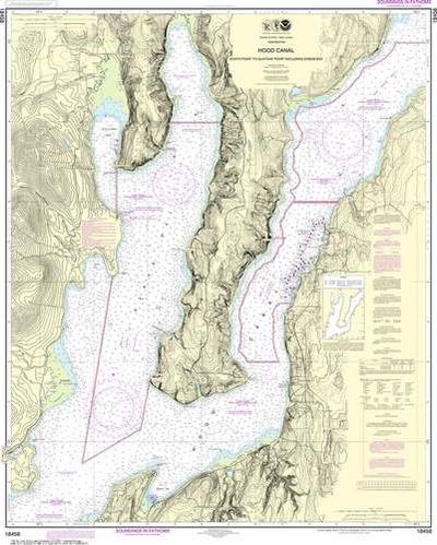 NOAA Nautical Chart 18458 Hood Canal South Point to Quatsap