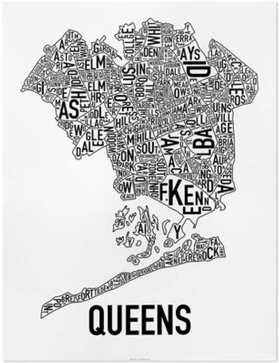 Queens Neighborhood Graphic by Ork