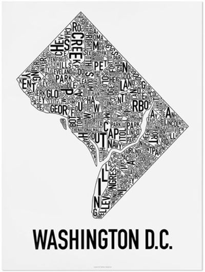 Washington DC Neighborhoods Graphic by Ork