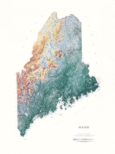Maine Wall Map l Raven Maps