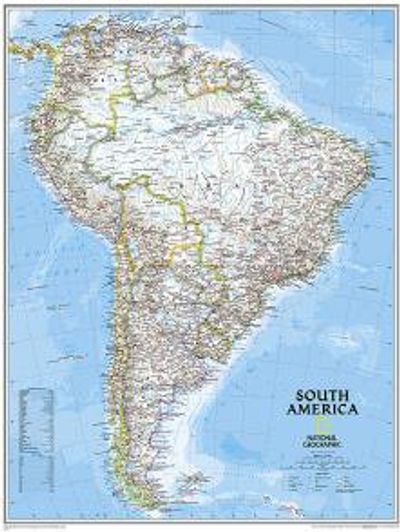 South America Wall Map by National Geographic
