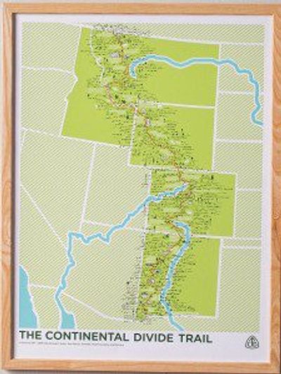 Continental Divide Trail Wall Map Illustrated Brainstorm