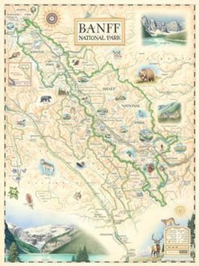 Banff National Park Wall Map l Xplorer Maps