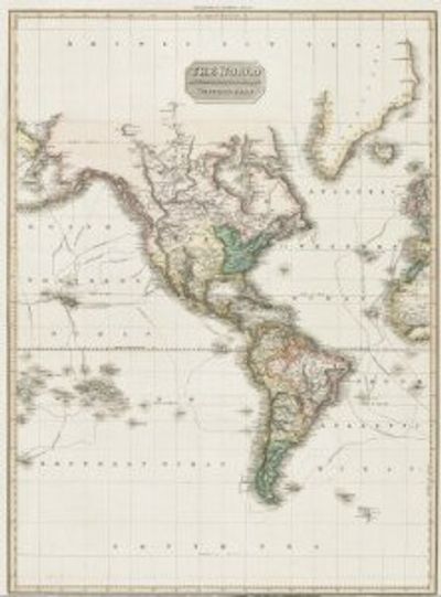 Americas 1818 Antique Map Replica