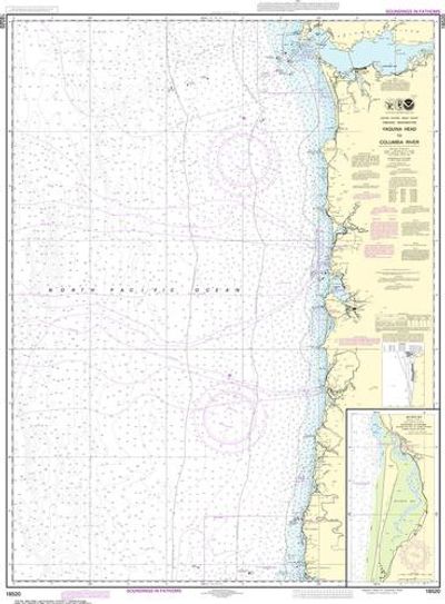NOAA Nautical Chart 18520 WA Coast Yaquina Head to Columbia River