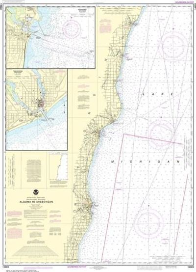 Nautical Chart 14903 Lake Michigan Algoma to Sheboygan NOAA