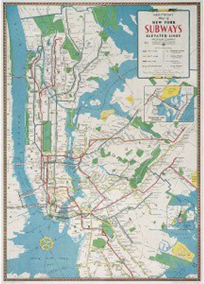 Vintage Map of the New York City Subway