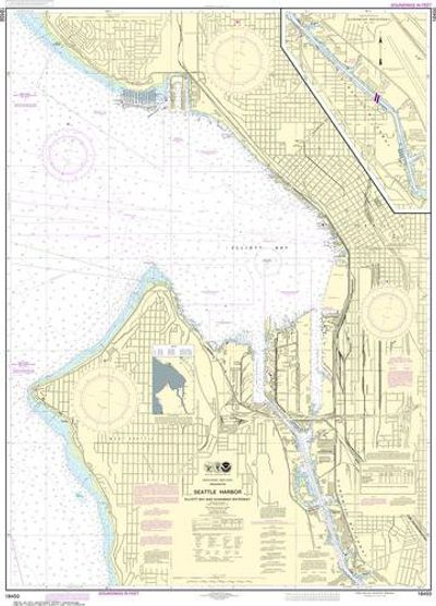 NOAA Nautical Chart 18450 Seattle Harbor Elliott Bay