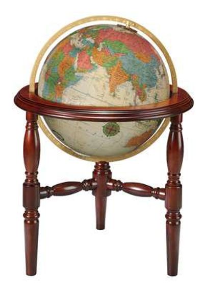 Trenton Floor Globe Antique Style 16 Inch Illuminated