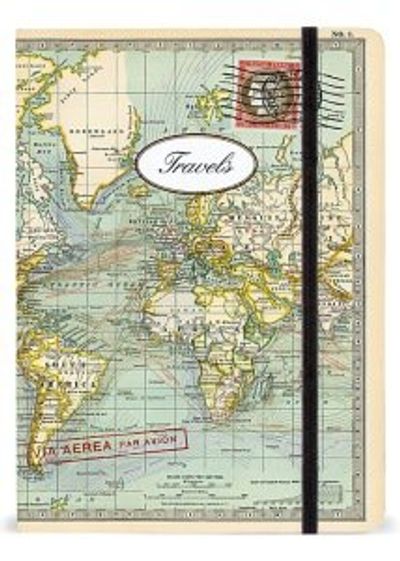 World Map Travel Journal Large 6x8"