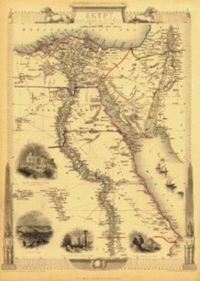 Antique Map of Egypt 1851