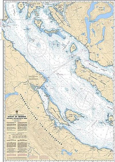 Strait of Georgia - Northern Part Canadian Nautical Chart #3513