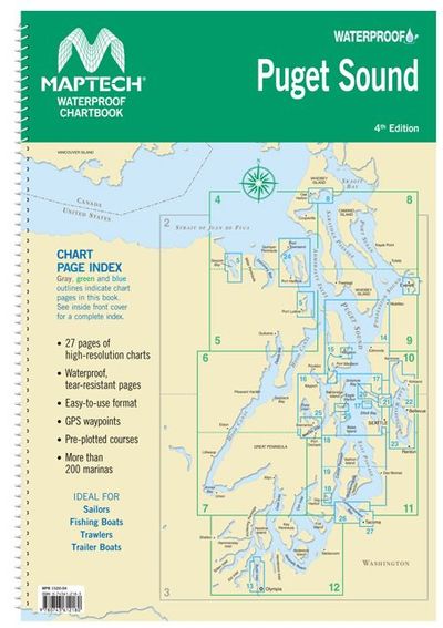 Puget Sound Nautical Chart Book Maptech