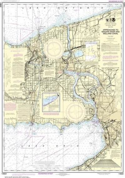 Nautical Chart 14822 Lake Ontario and Erie Welland Canal Niagara River