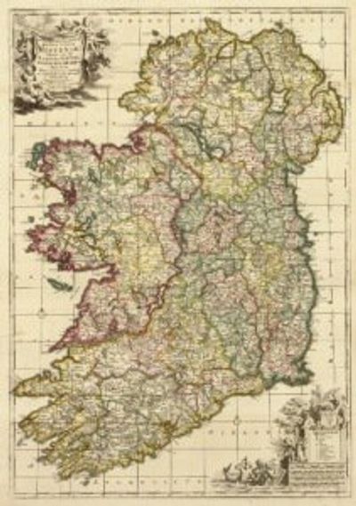 Ireland 1700s Antique Map Replica