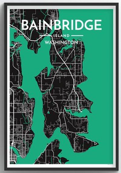 Bainbridge Island Map Graphic by Point Two