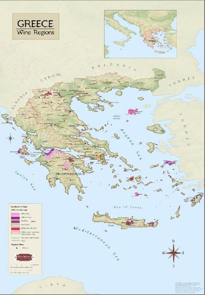 Greece Wine Region Map