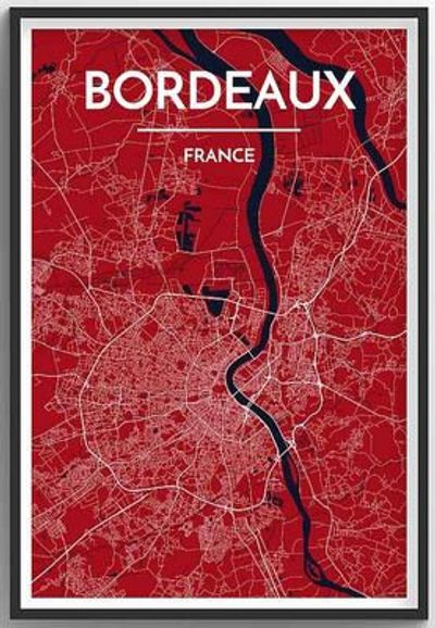 Bordeaux City Map Graphic Point Two