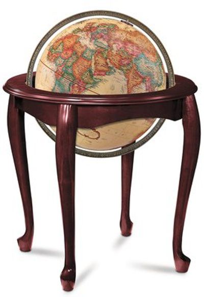 Queen Anne World Globe - 16" Floor Globe