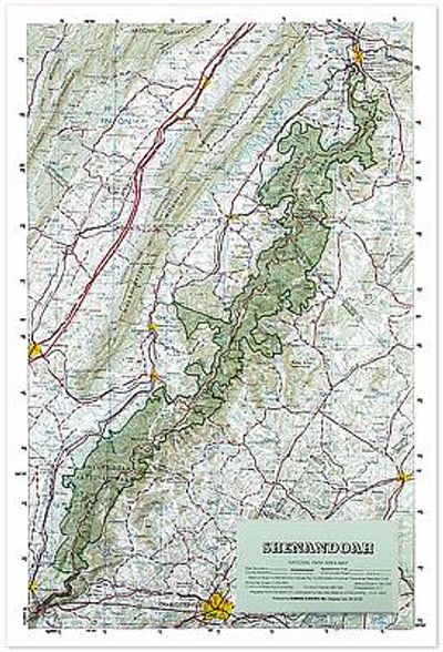 Shenandoah National Park Raised Relief Map 3D