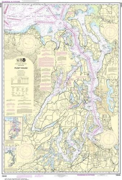 Nautical Chart 18440 Puget Sound NOAA