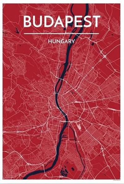 Budapest City Map Graphic Point Two