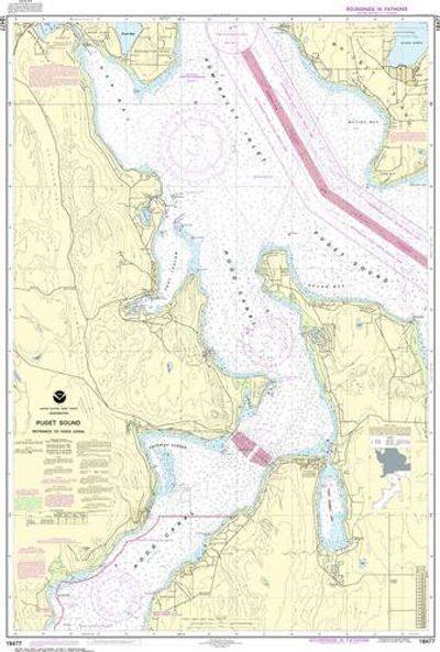 NOAA Nautical Chart 18477 Puget Sound Entrance to Hood Canal