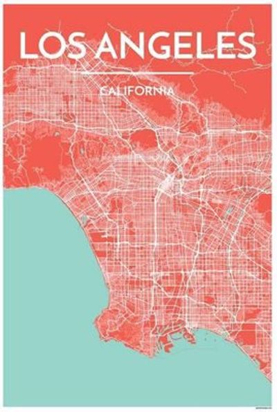 Los Angeles Map Print by Point Two