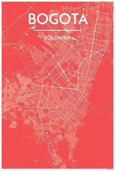 Bogota City Map Graphic Point Two