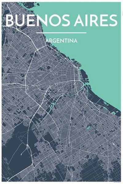 Buenos Aires City Map Graphic Point Two