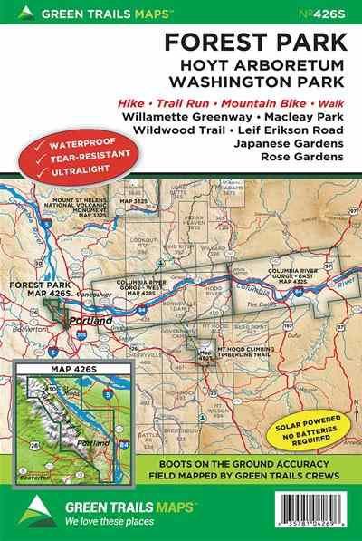 Forest Park Recreation Map Hiking Topo Waterproof Green Trails 426S