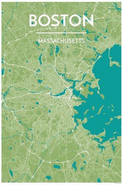 Boston Map Print by Point Two