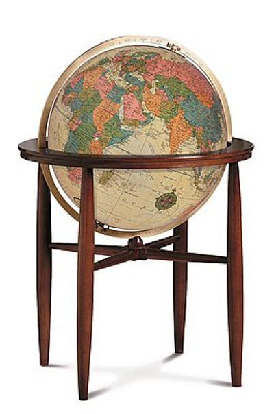 Finley World Globe - 20" Illuminated Floor Globe