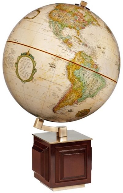 Four Square World Globe 12 Inch Frank Lloyd Wright Collection