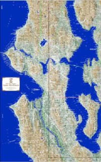 Seattle Terrain Map by Kroll Map Company