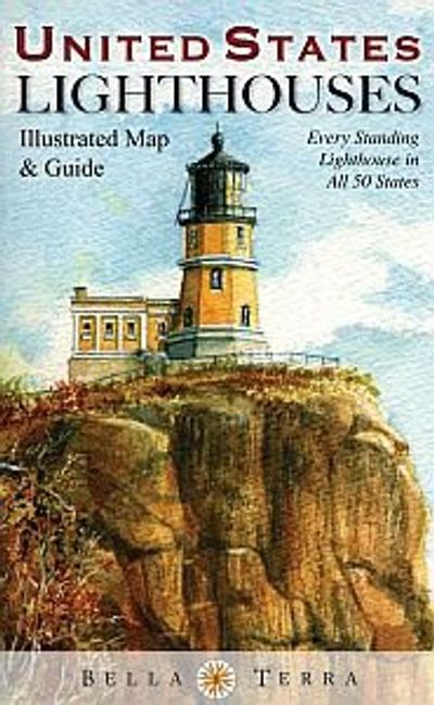 United States Lighthouses Map by Bella Terra