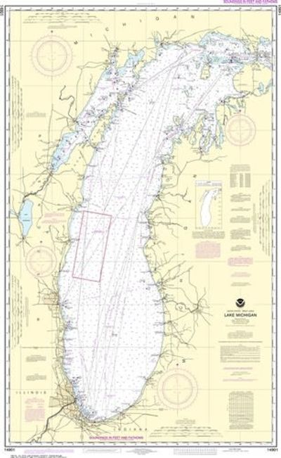 Nautical Chart 14901 Lake Michigan NOAA