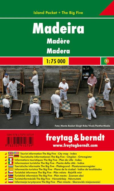 Madeira Portugal Travel Road Map Freytag and Berndt Pocket