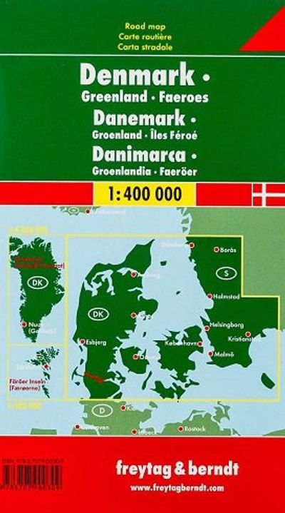Denmark Travel Road Map Freytag and Berndt