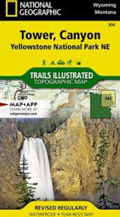 Yellowstone National Park Northwest Tower Canyon Adventure Map Nat Geo