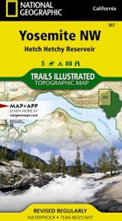 Yosemite National Park Northwest Hetch Hetchy Reservoir Nat Geo Adventure Map