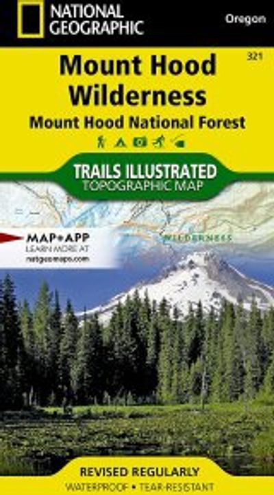 Mt. Hood Wilderness Hiking Map - OR