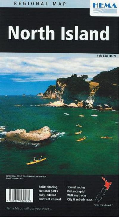 New Zealand North Island Road Map Hema