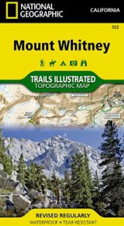 Mt Whitney Wilderness Topo Map National Geographic Waterproof Trails Illustrated