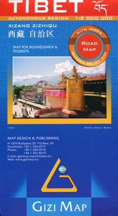 Tibet Travel Road Map Gizi