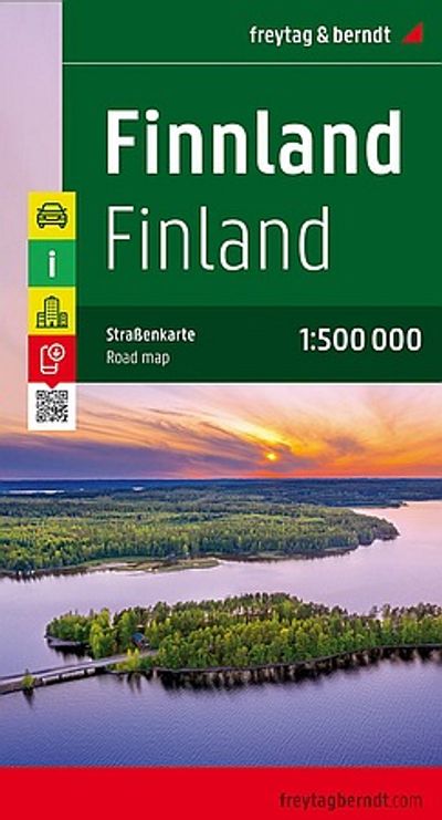 Finland Folded Travel and Road Map by Freytag and Berndt