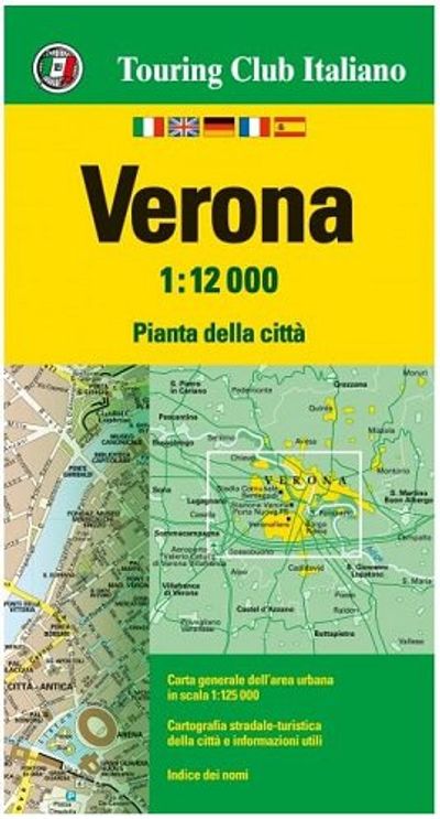 Verona Italy Folded Street Map by Touring Club of Italy