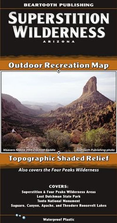 Superstition Topographic Road Hiking Map Beartooth