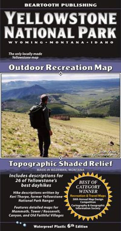 Yellowstone Hiking Map by Beartooth Publishing